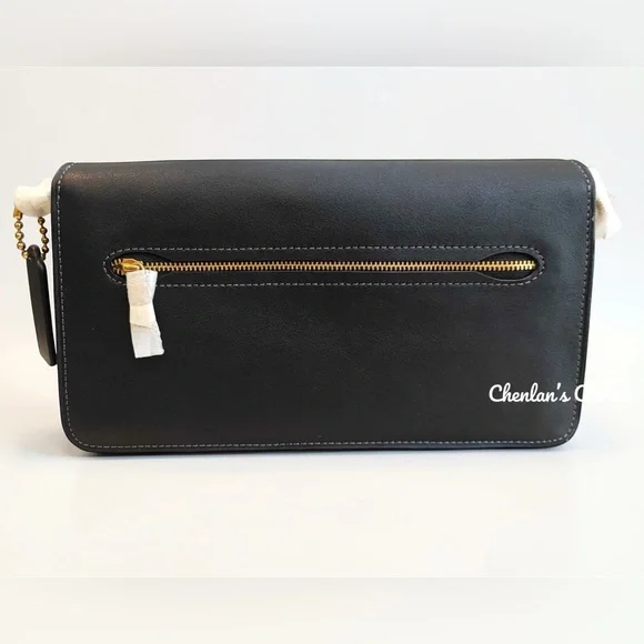 NWY Coach Tabby Shoulder Bag 26 with Pins Black Leather - Picture 7 of 13